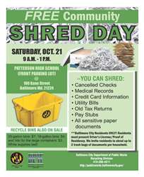 Oct. 21, 2017, Free Community Shred Day